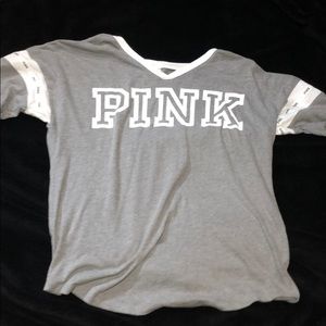 grey brand pink tee!